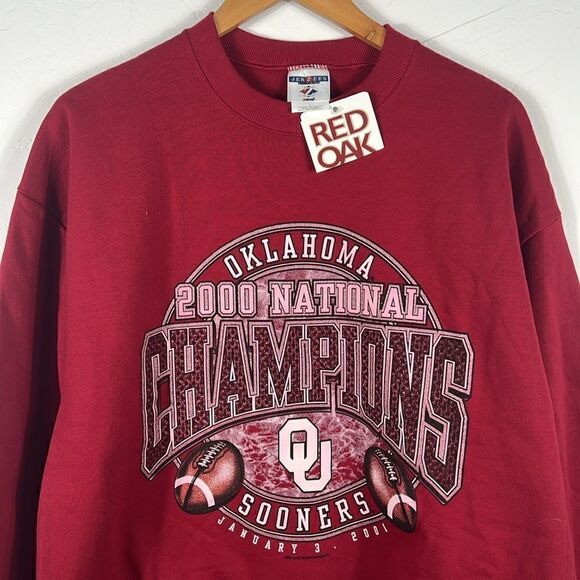 đ„đ Vintage âNWTâ OKLAHOMA SOONERS 2000 NationalâChampions Crewneck Sweatshirt - Picture 1 of 10